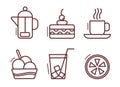 Set of bar icon  illustration Royalty Free Stock Photo